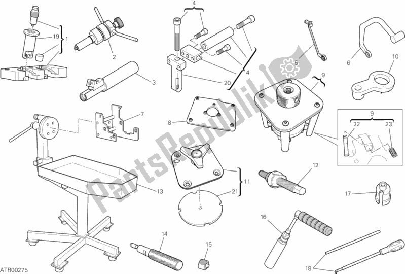 All parts for the Workshop Service Tools, Engine Ii of the Ducati Superbike 1199 Panigale ABS 2012